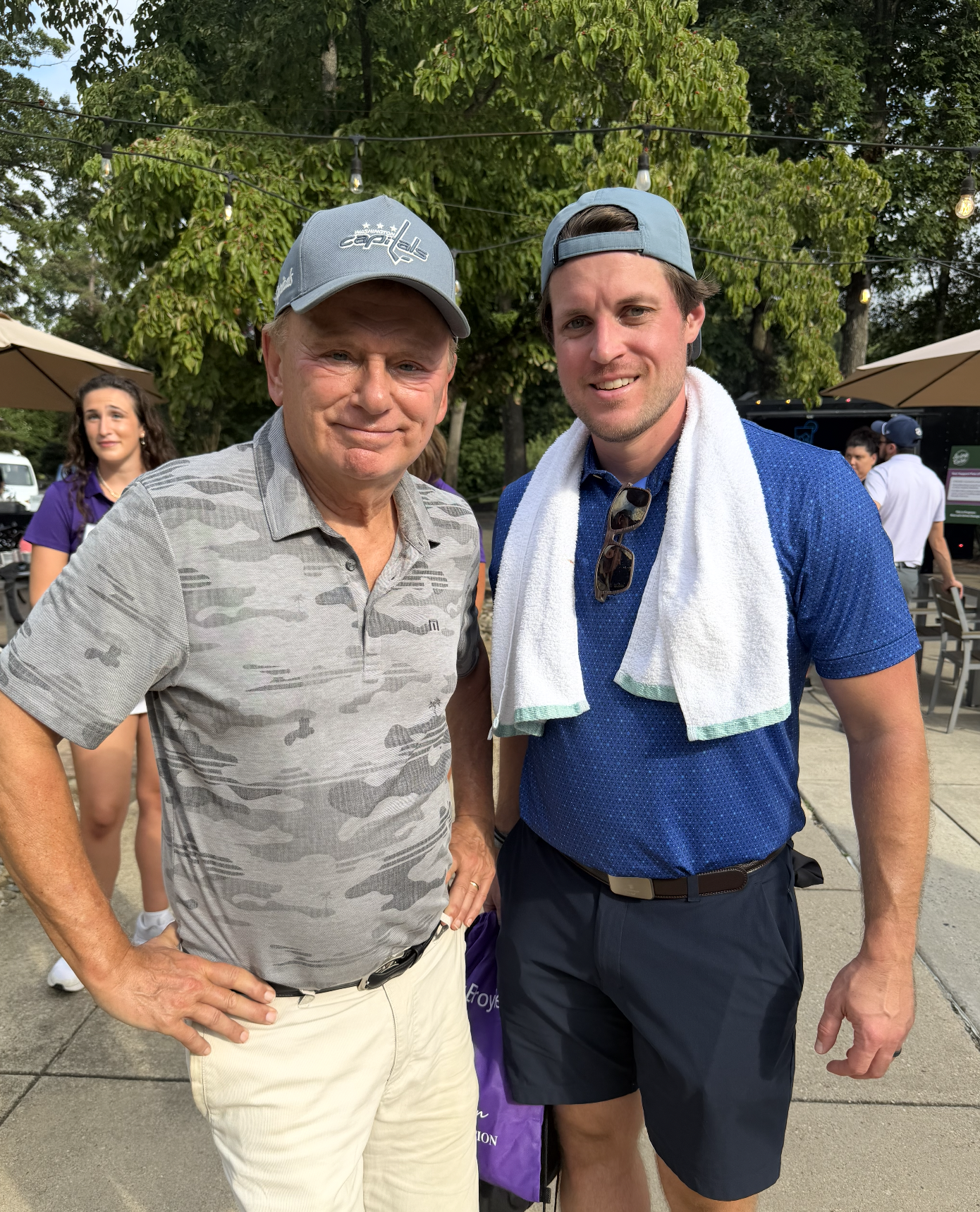 Pat Sajak Takes Photo with OFBG’s Sean D’Loughy
